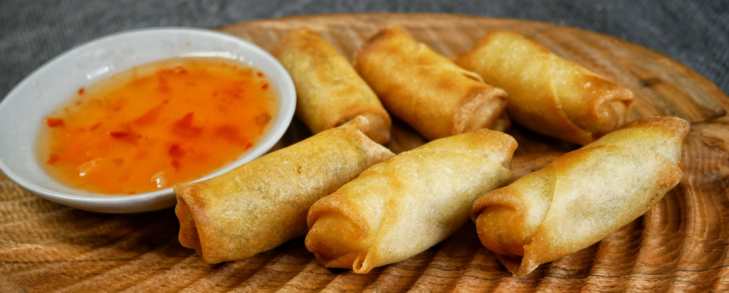 Spring Rolls with Sweet Chili Sauce